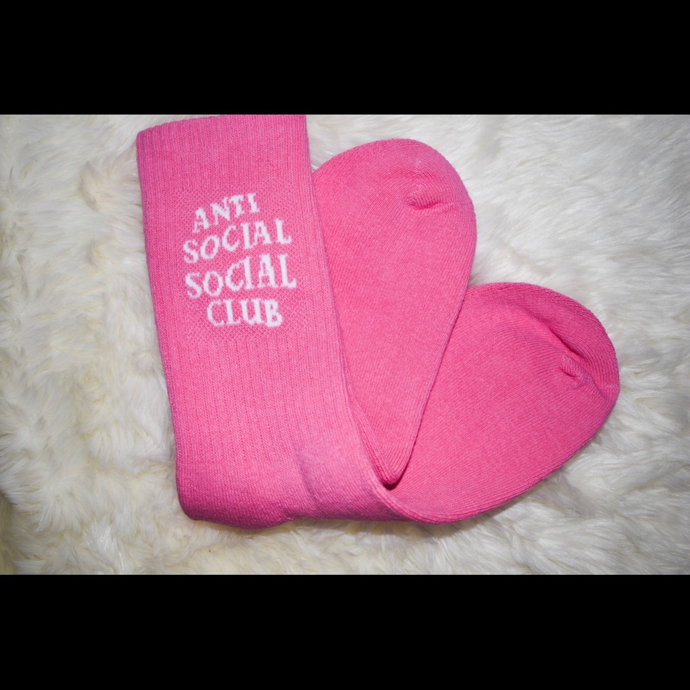 PINK anti Social SocialClub socks 🧦💕